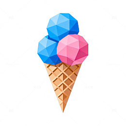 几何冰淇淋图案