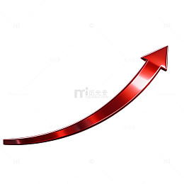 红色箭头上升趋势图