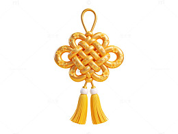 金色中国结挂饰