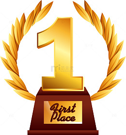 金色奖杯第一名奖品