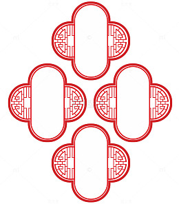 红色传统图案花纹设计元素