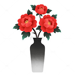 简约牡丹插花