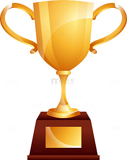 金色奖杯奖杯设计矢量图