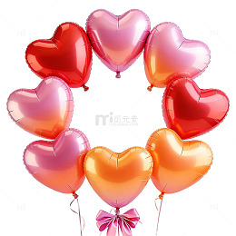 心形气球装饰浪漫节日布置