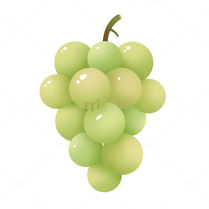 清新卡通简约葡萄插画素材