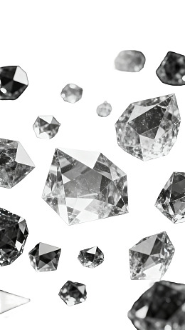 黑白钻石散落画面图片