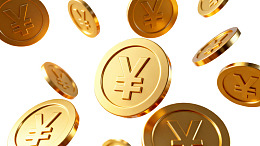 金色硬币空中飞舞
