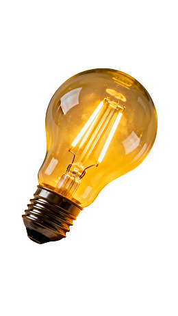 复古风格发光灯泡特写