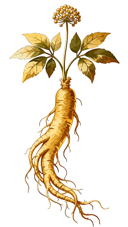 人参植物插画展示图片