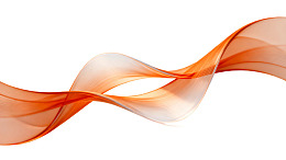 橙色波浪形抽象线条图案