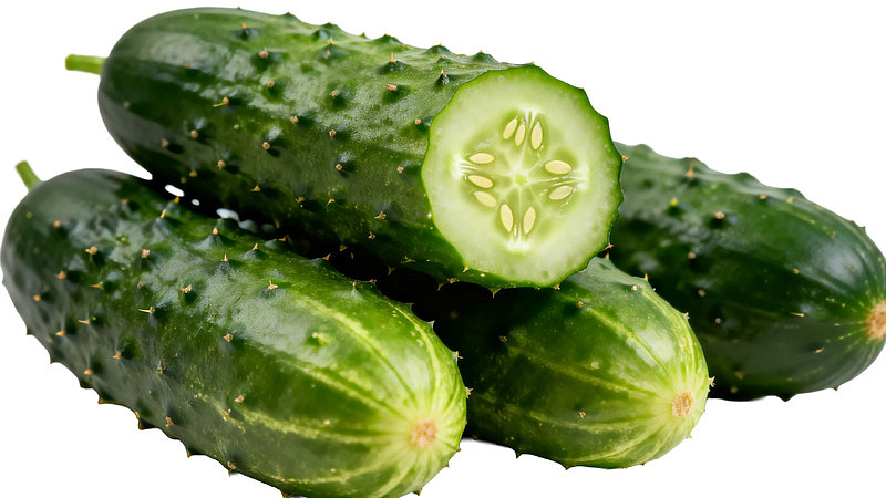 新鲜刺黄瓜特写图片