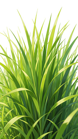 翠绿草叶特写图片