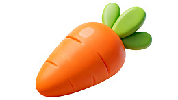 卡通风格胡萝卜3D模型