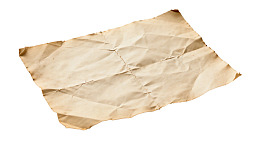 一张褶皱泛黄的旧纸图片