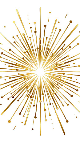 金色放射状烟花图案图片