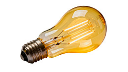 复古风格黄色灯泡特写