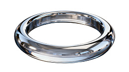 光滑金属环特写图片