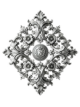 对称花卉纹样装饰图案