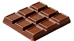 一块巧克力的特写图片