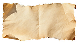 泛黄破损的旧纸张图片