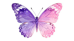 梦幻紫粉渐变蝴蝶图片