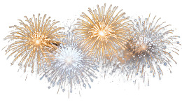 烟花绽放夜空璀璨夺目