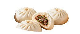 四个包子展示馅料图片