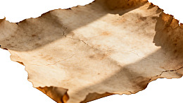 陈旧破损的羊皮纸图片