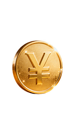 金色硬币特写图片