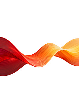 红橙渐变波浪形抽象线条