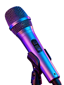 炫彩麦克风特写图片