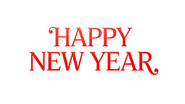 红色新年祝福文字设计