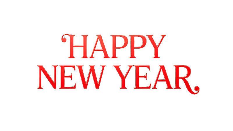 红色新年祝福文字设计