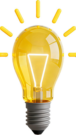 黄色灯泡发光创意图标
