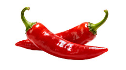 三根红辣椒特写图片