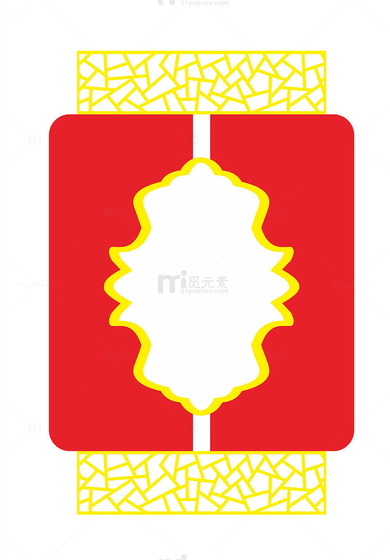 中国风红色文化墙边框