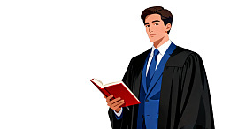 身着学士服的男子手持红书