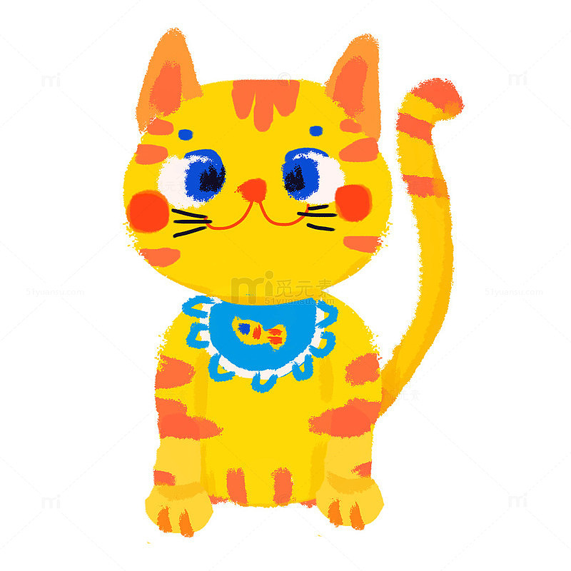 小猫咪橘猫手绘卡通宠物小动物