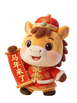 喜庆马年吉祥物玩偶