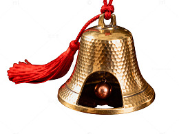 金色锤纹铜铃