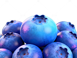 蓝莓特写光影效果