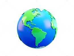 蓝色地球卡通图