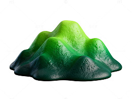绿色渐变山峰特效