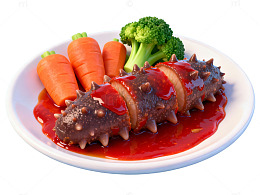 海参配胡萝卜西蓝花