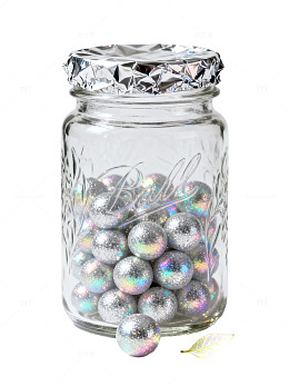 闪亮玻璃罐装饰