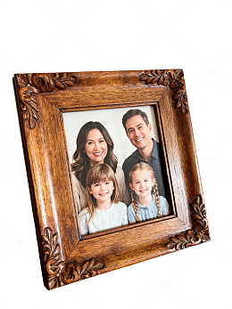 复古雕花木质相框