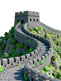 长城景观插画