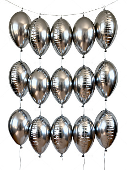 银色气球背景墙