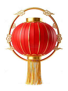 红金中式灯笼