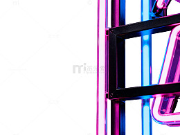 霓虹灯管光影背景